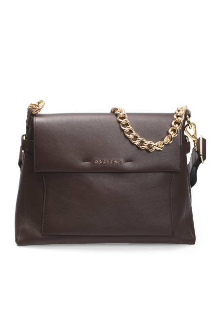 Shop ORCIANI  Bag: Orciani "Missy Couture" shoulder bag.
Chain and adjustable and removable shoulder strap.
Embellished with golden brass finishes.
Magnetic closure under the flap.
1 internal pocket, 2 external pockets.
Dimensions: Width: 32.5 cm / Height: 24 cm / Depth: 14 cm.
Composition: 100% calf leather.
Made in Italy.. B02151 NAP-CIO